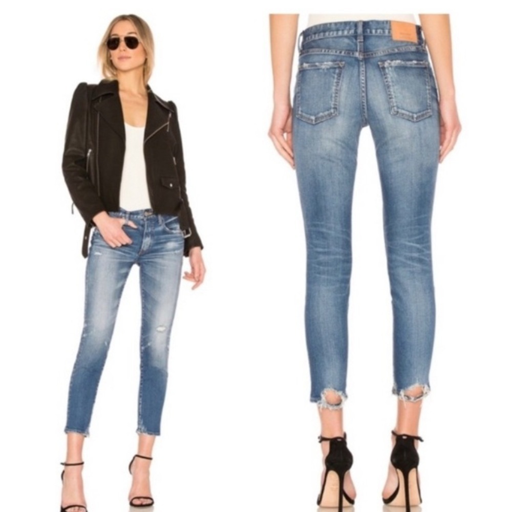 Moussy Vintage Distressed Light Blue Skinny Jeans Women’s Size 26